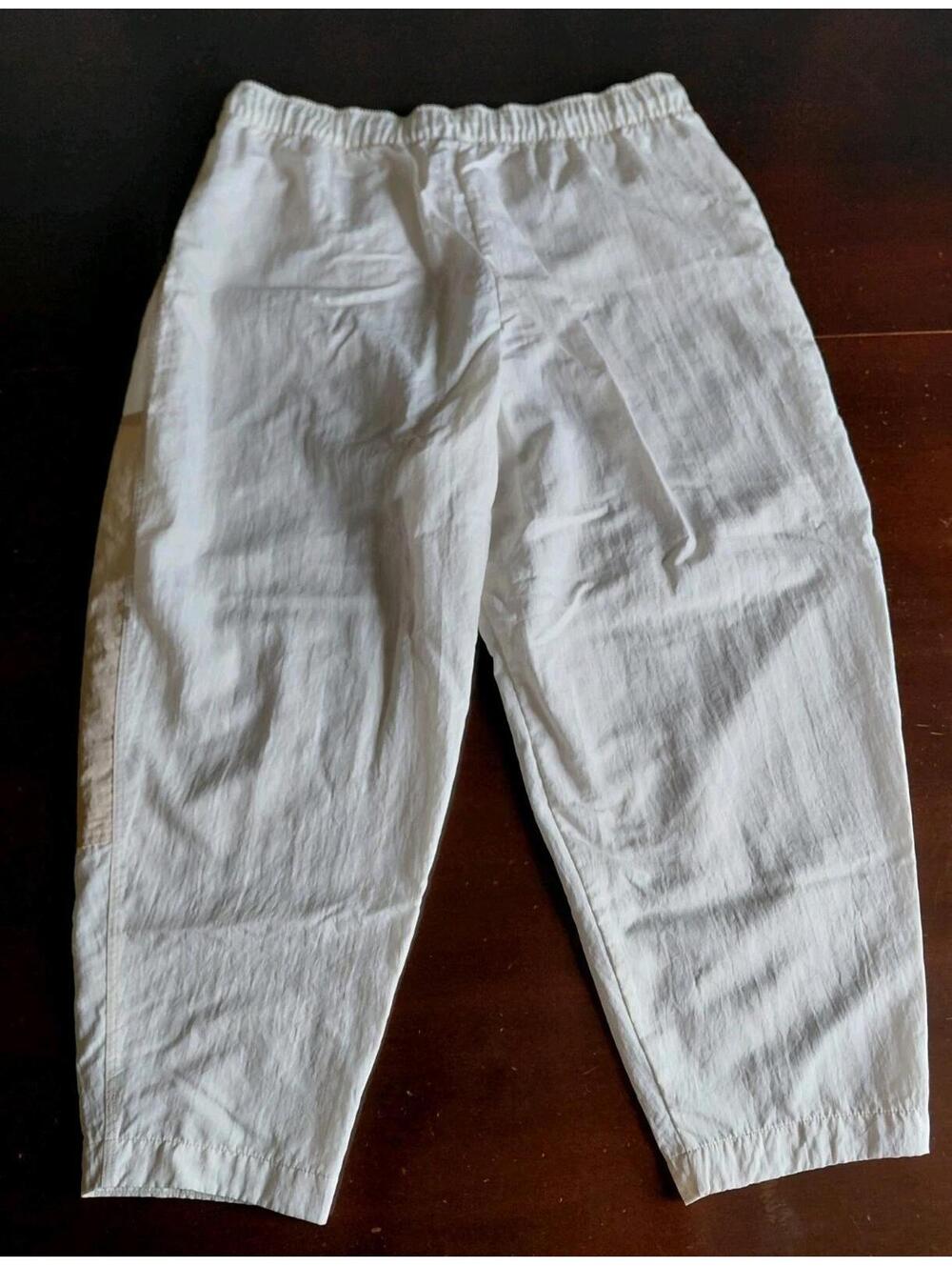 Nike Sportswear Woven Wind Pants Womens XL White Beige DM6209-030 Loose Baggy - Picture 6 of 12